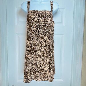 BP.‎ NWT Womens Small Leopard Animal Print Slip Mini Dress Zipper Polyester